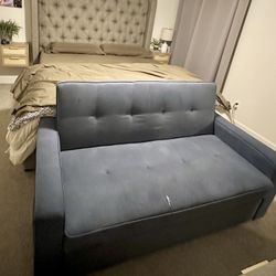 Blue Pull Out Couch