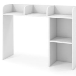 White Desk Bookshelf