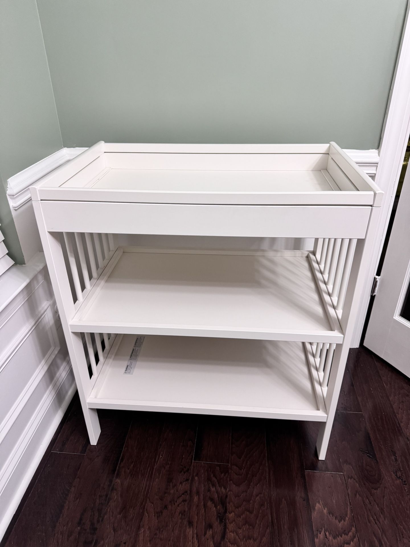 Changing Table With Storage Space. Ikea White