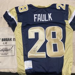 Rams Signed Jersey Marshall Faulk