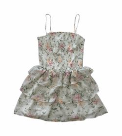 Just Polly juniors floral tiered skirt sleeveless dress