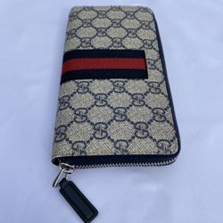 Gucci Ophidia Zip Around Wallet - Beige and Blue with no double G (Rare)