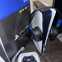 Ps5 with Controller, Turtle beach headset, All cords