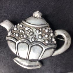 925 Vintage Teapot Pin