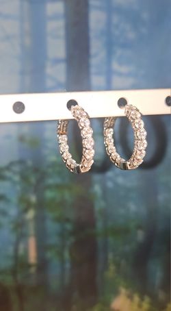 Moissanite Hoop Earrings 925 Silver – Diamond Look Icy 🔥