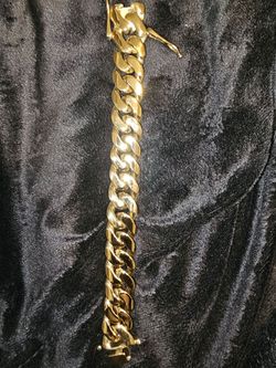 14K Gold FILLED ChunkyBoy Cuban Link Bracelet