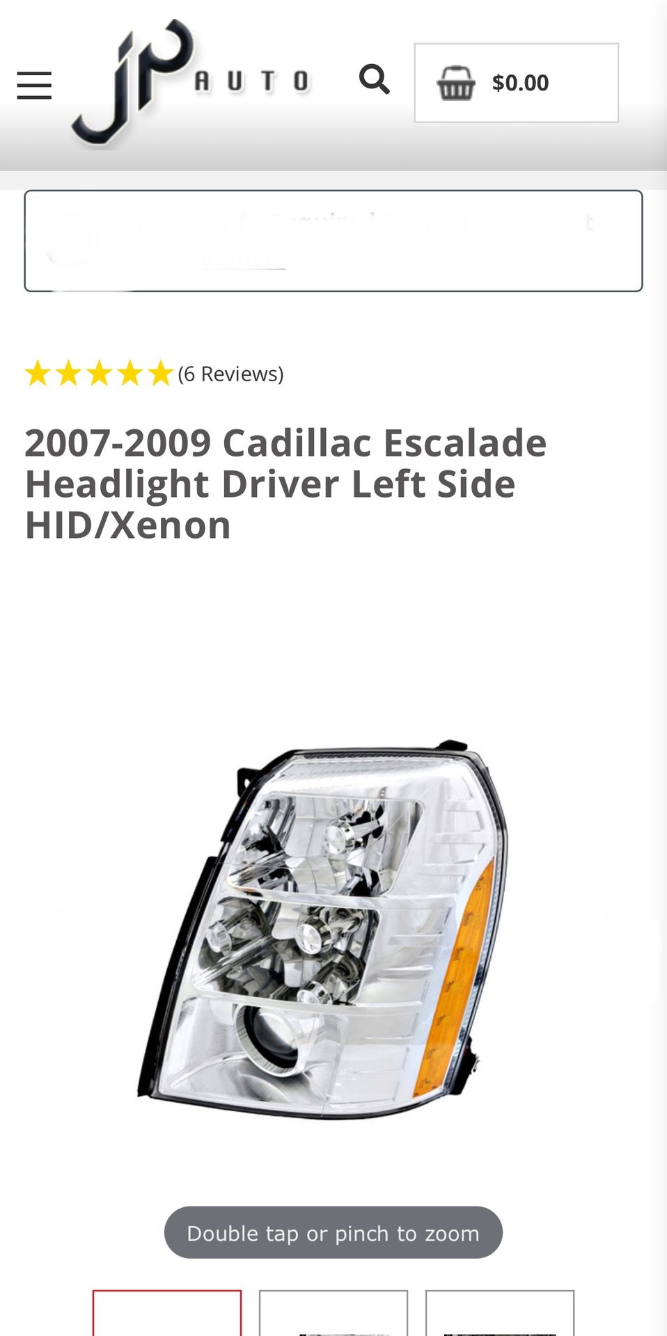 REPLACEMENT Cadillac Escalade - Driver Side Headlight.