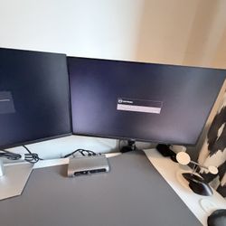 2 Dell Computer Monitors 27 Inch Full HD 