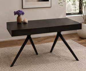 Darcey Desk – Dark Stain Oak | Mid-Century Modern Designer Desk