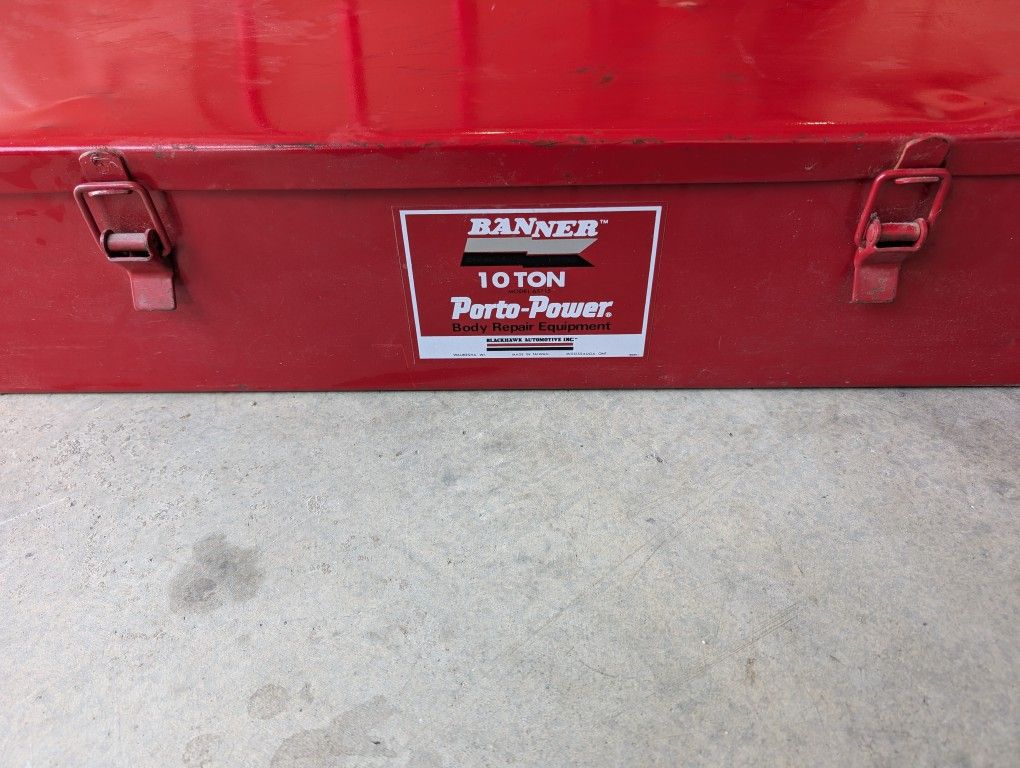 10 Ton Porta Power Hydraulic Auto Body Frame Repair Equipment Kit Ram Expander