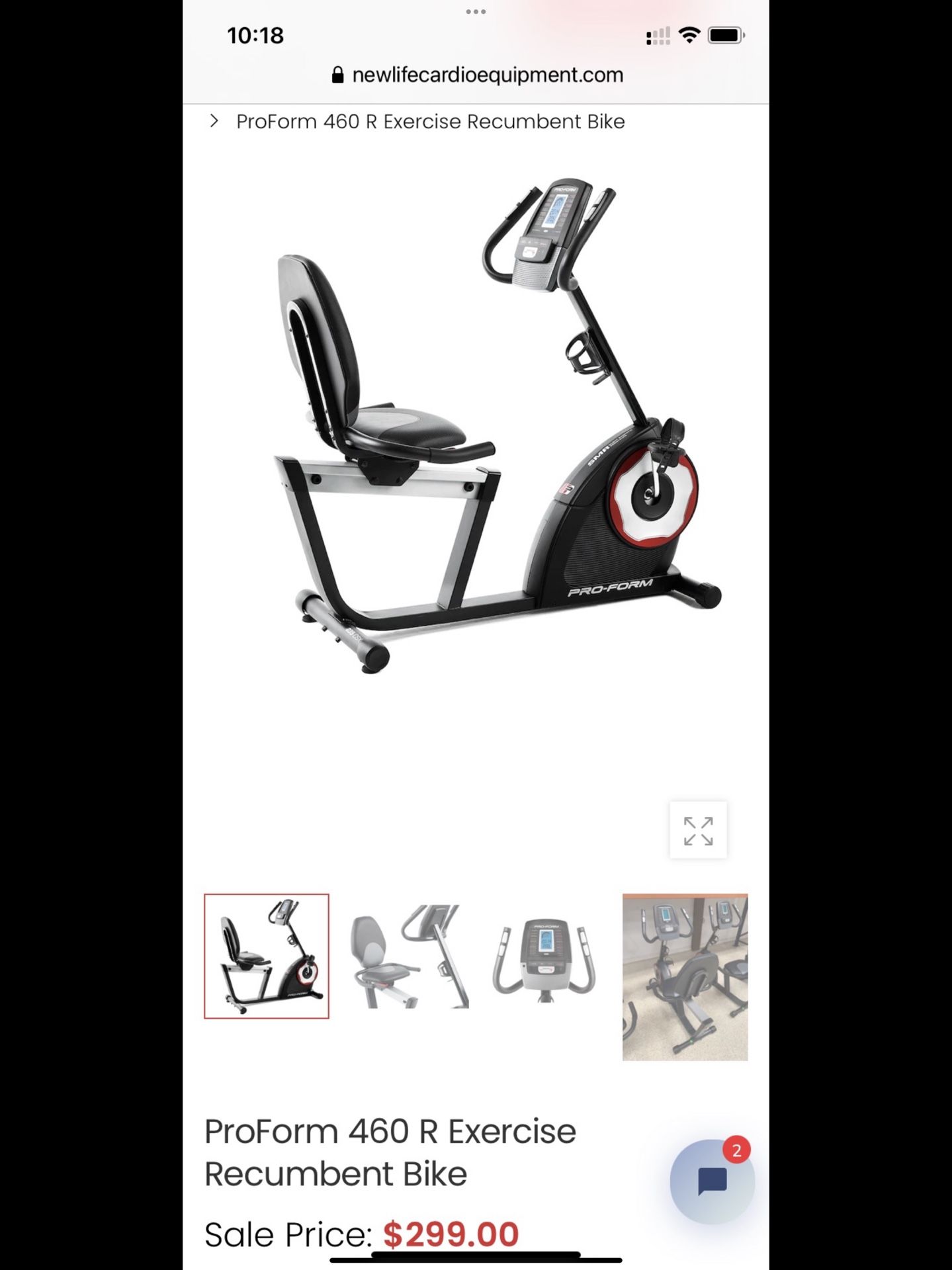 Proform 460r recumbent bike hotsell