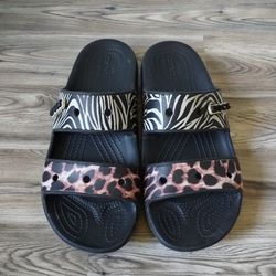 Crocs Classic Animal Remix Slide Sandals size M7 / W9