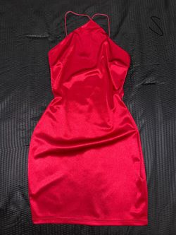 NEW Red Satin Dress