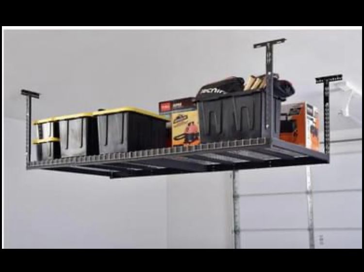 Adjustable Height Overhead Ceiling Mount Garage Rack