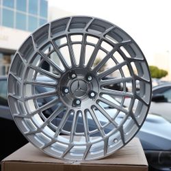 20x9.5 5x112 ET42 SMF Wheels CB66.6 75mm Caps Fits Audi A4 A5 A6 VW Passat Mercedes C E CLA