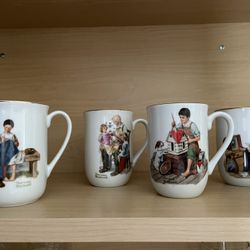 Norman Rockwell Mugs - Vintage 1982