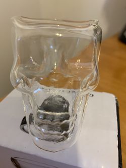 Crystal skull shot glass