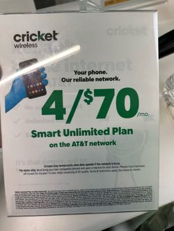 Unlimited Phone Plan 4 for $70