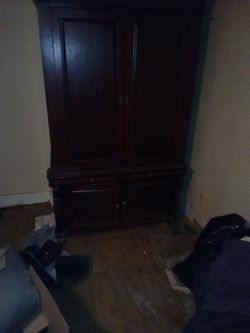 On Old Wooden Something To put Stuff In. 