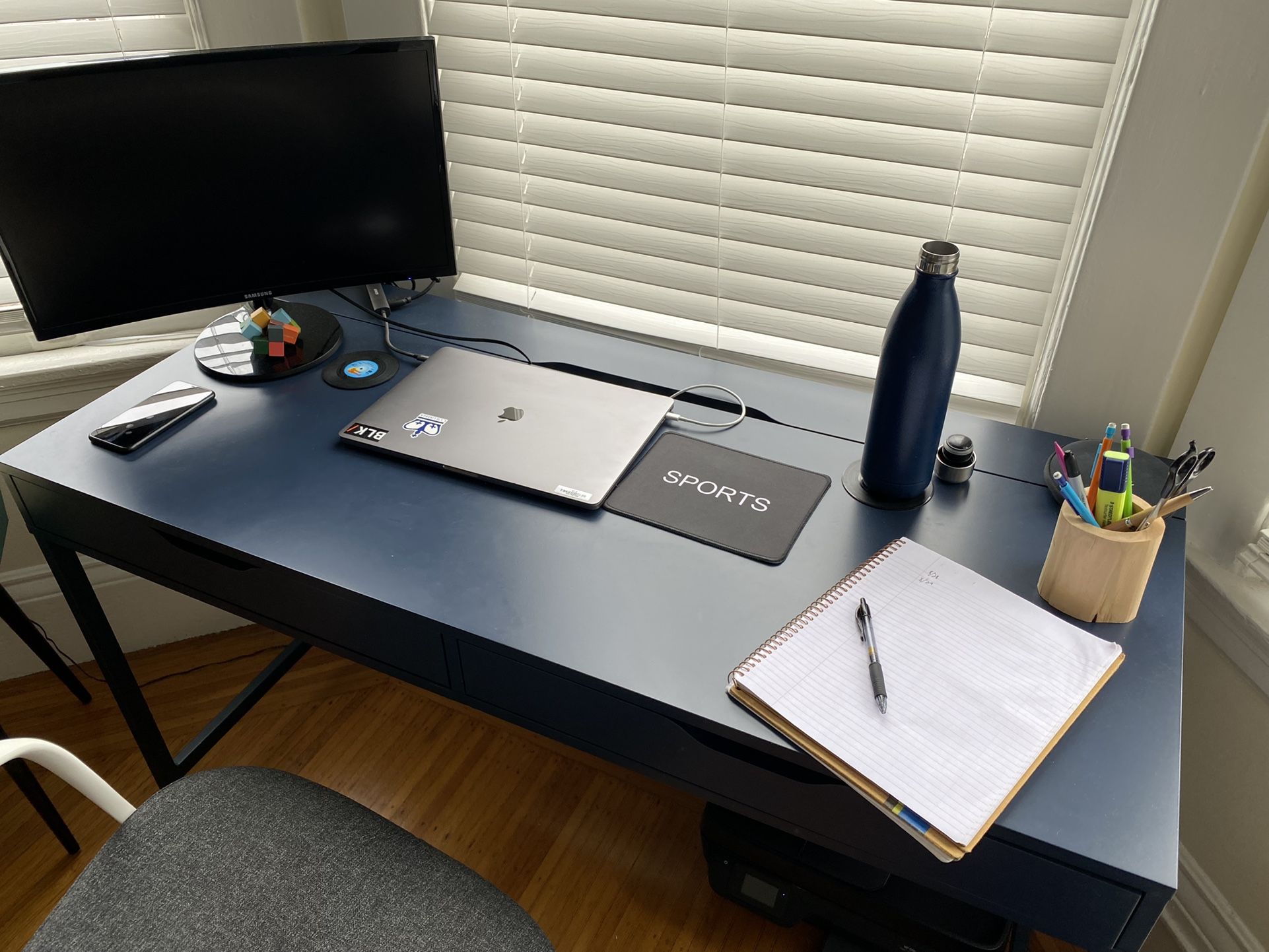 Ikea ALEX navy blue desk