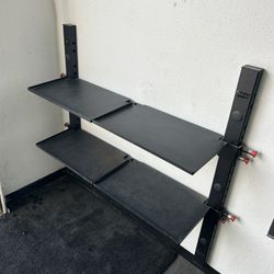 Heavy Duty Wall Mounted Kettlebell Rack / Dumbbell Storage — Commercial Grade — $150 