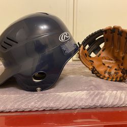 Youth Baseball Helmet/Glove/Bat/Bag