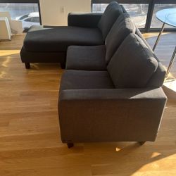 Dark Grey Wayfair Couch 
