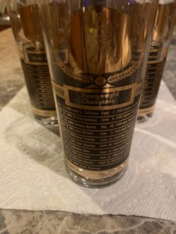 Vintage Gold sports memorabilia glasses
