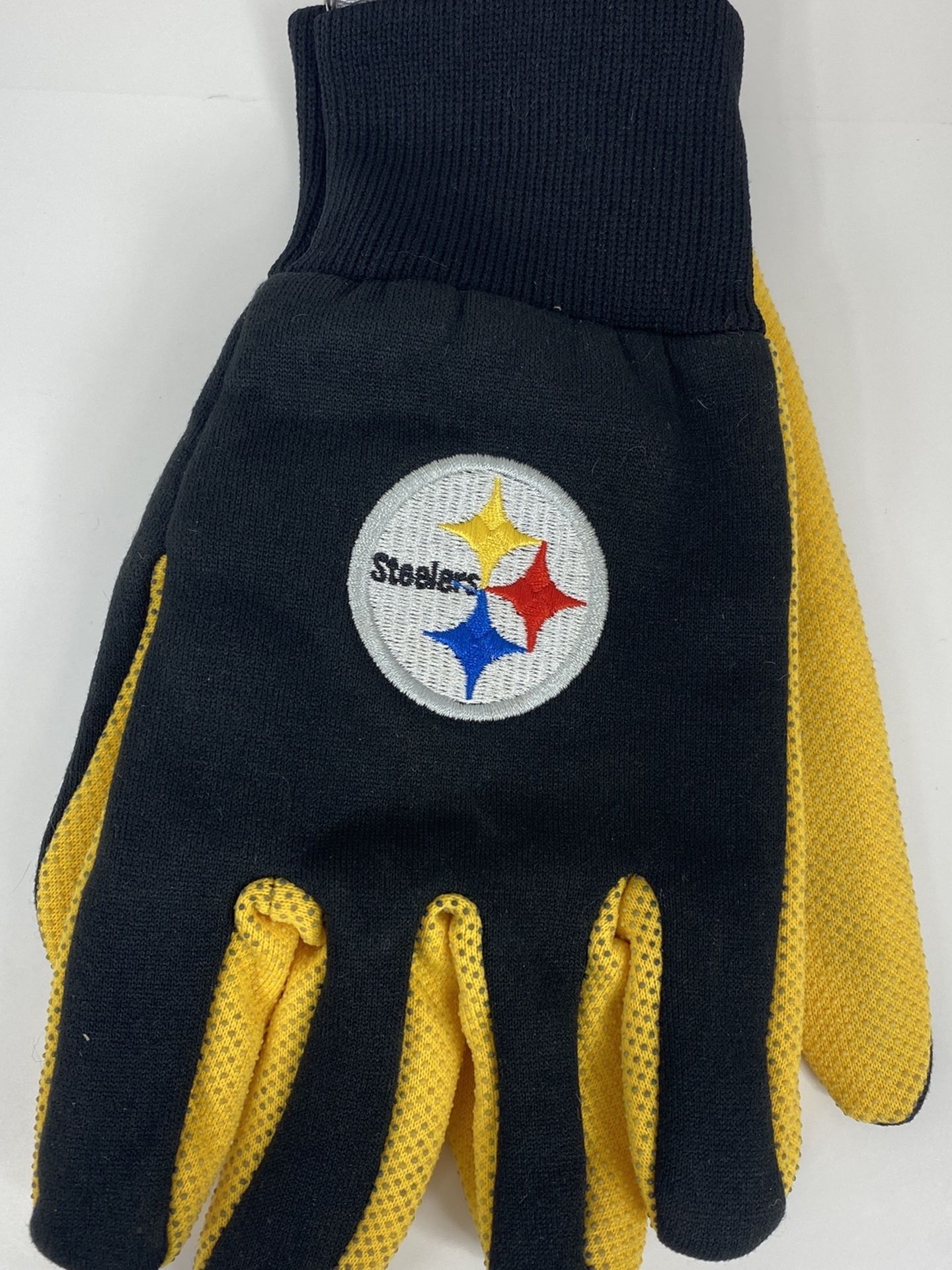 Pittsburgh Steelers Gloves Sports Logo Utility Work Gloves NEW Colored Palm