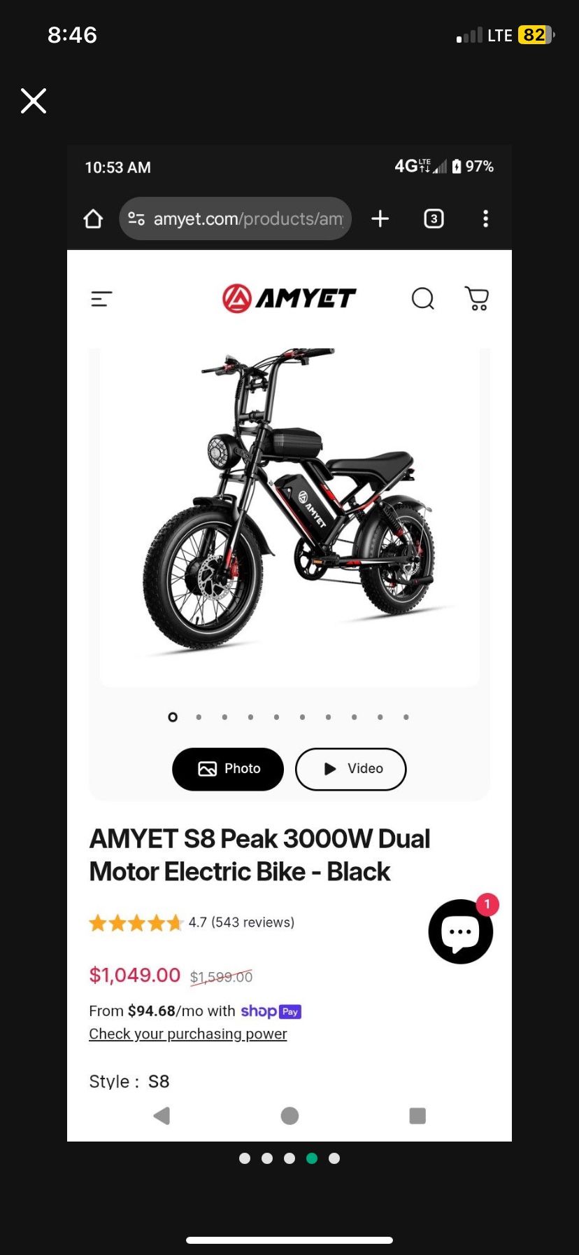 Good Condition Dual Motor E Bike