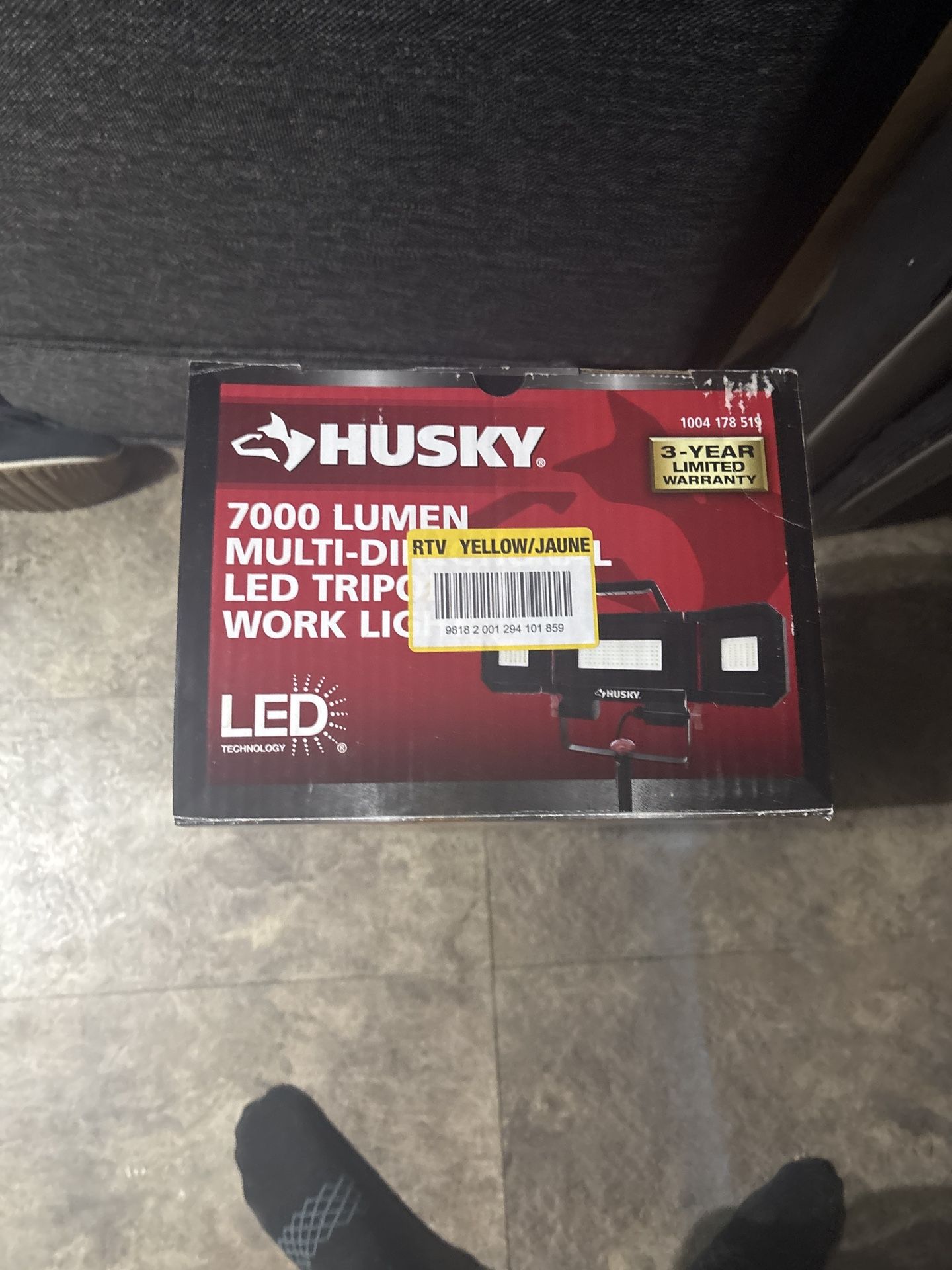 Husky 7000-Lumen Multi-Directional LED Tripod Work Light
