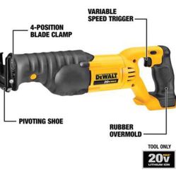 Dewalt DCS380B 20V  Reciprocating Saw