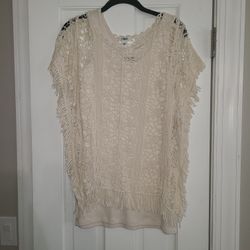 Cato Crocheted Boho Crochet Top & Tank Set Size S