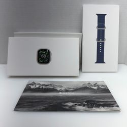 APPLE WATCH ULTRA 3 49MM NATURAL TITANIUM ANCHOR BLUE OCEAN BAND SEA (CMP130292)