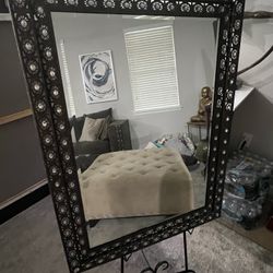 Mirror, Frame is metall, Large crystals. 40*30inc