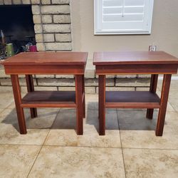 2 Wood End Tables