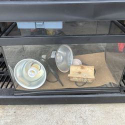 Lizard Cage With Heat Lamps 