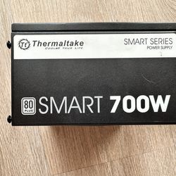 Thermaltake Smart 700W 80+ White PSU – ATX Power Supply | Gaming PC | Quiet 120mm Fan
