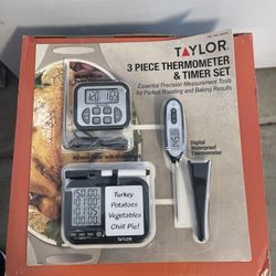 Taylor Meat 3 piece Thermometer  and timer set for precision measurements