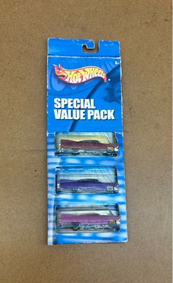 2004 Mattel HOT WHEELS “59’ Cadillac’s” THREE Shades of Purple SPECIAL Value PACK 1:64 Scale DIECAST Toy REPLICAS 👀 (please read description)