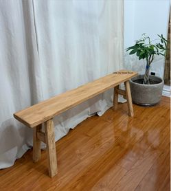 Earthy Minimalist Entryway Bench/Dining Bench/Sofa Bench/End Bed Bench