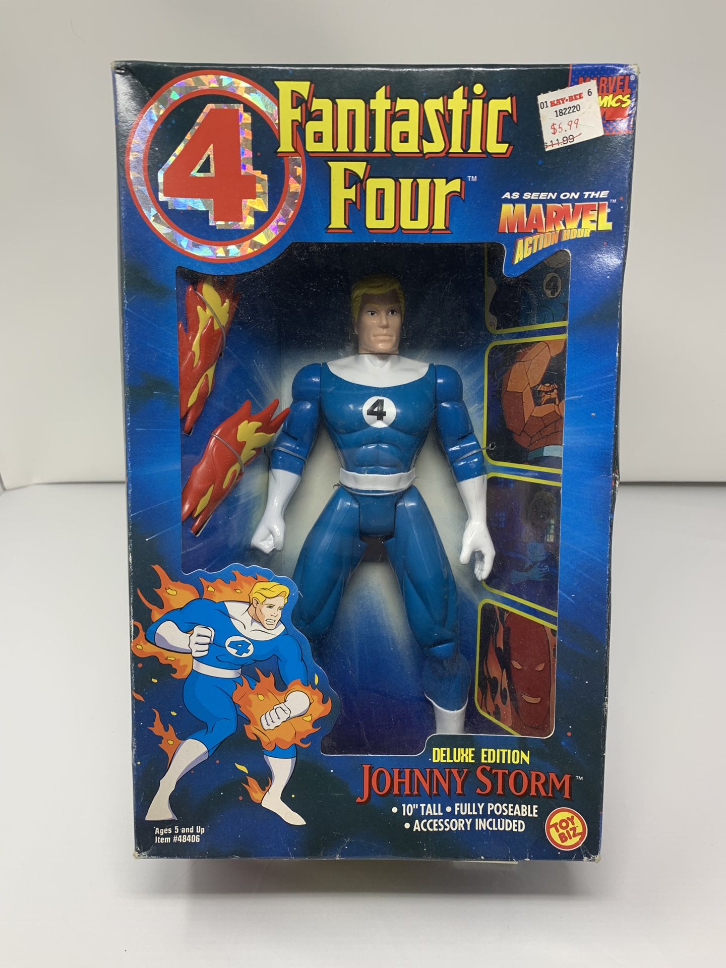 Brand New The Fantastic Four’s Johnny Storm aka The Human Torch 10” Marvel Action Figure