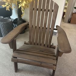 Outdoor Wooden Adirondack Chair $60