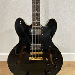 Electric Guitar Hallowbody 335 Style W/ Case
