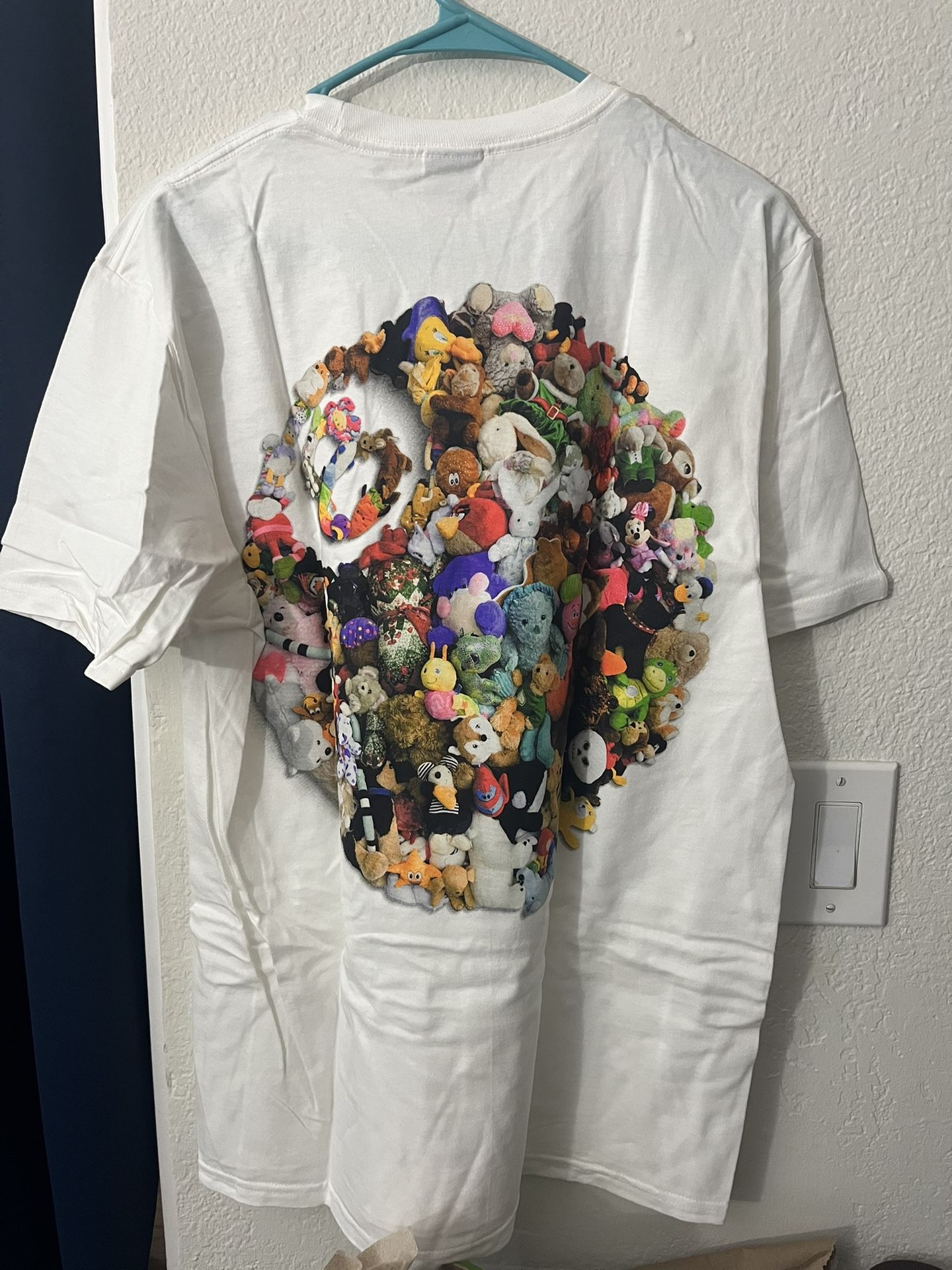Stussy Plush Tee 8 Ball Shirt Tee White Size M Medium Brand New 