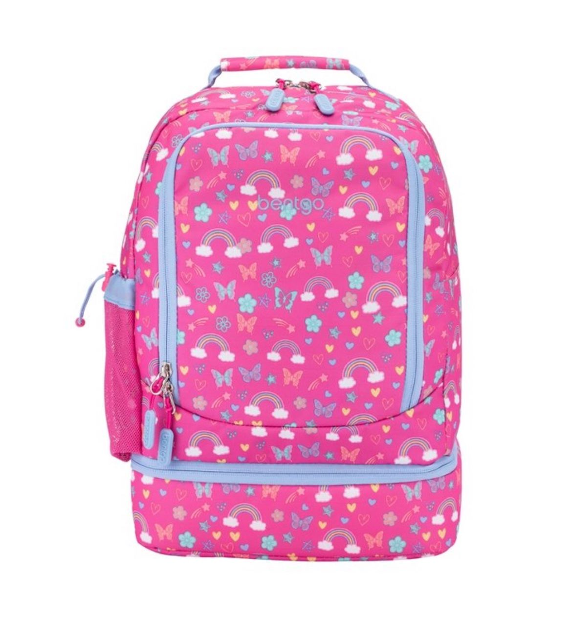 Bentgo Kids 2-in-1 Backpack & Insulated Lunch Bag Combo- Pink Rainbows~ NEW