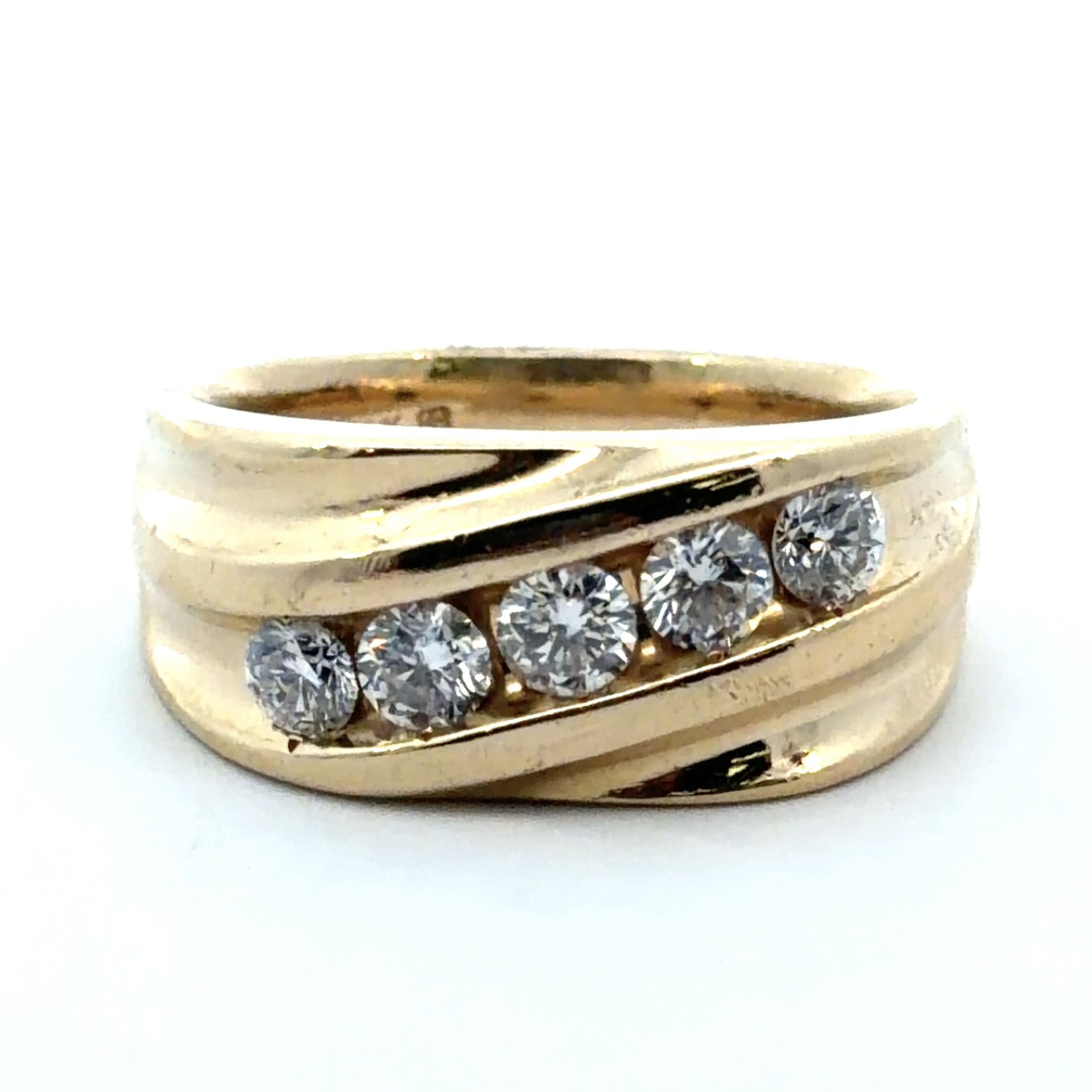 Men’s 14k Yellow Gold .75 CTW Diamond Band Ring Size 10 GP3124635