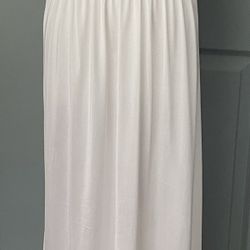 Gilead Vintage White Lace Trim long Nightgown. Made In USA . Size Large