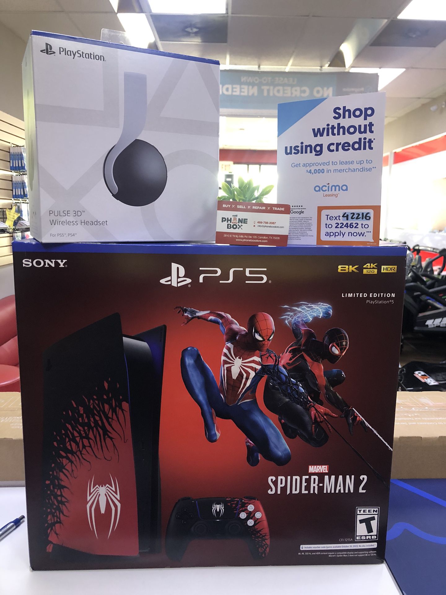 PlayStation5 (PS5) NEW SPIDERMAN LIIMITED EDITION with Headphones & extra controller available  with just $39 down payment an Take Home 