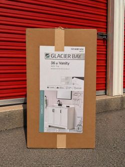 New! Glacier Bay 36” Bathroom Vanity With Sink top